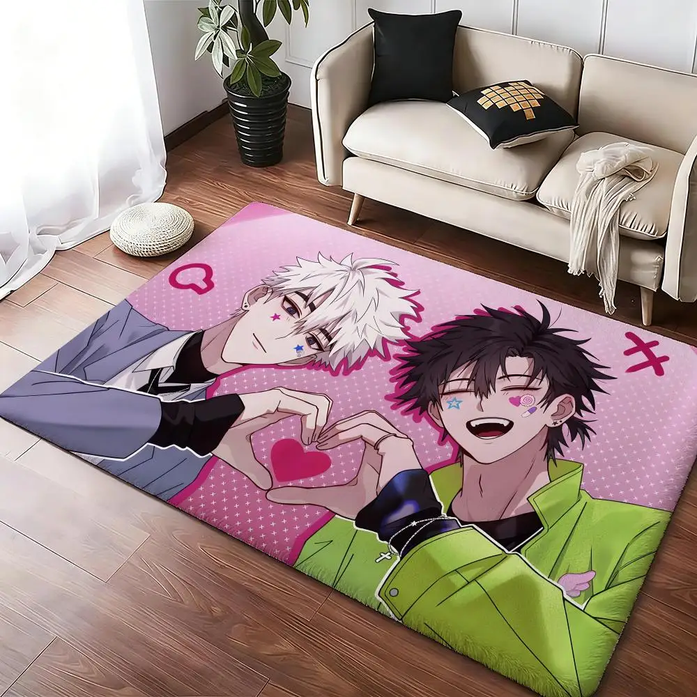 Hot Bl Anime L-link Click Floor Mat Cozy Flannel Soft Thick Non-Slip Mat For Living Room Bedroom Kitchen Decor Rugs