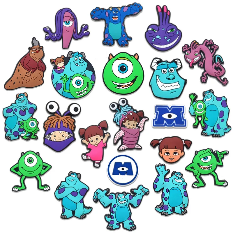 Monster Inc Series for Shoe Charms Accessories DIY Decoration for Classic Clogs Bag Bubble Slides Sandals Boys Girls X-mas Gifts