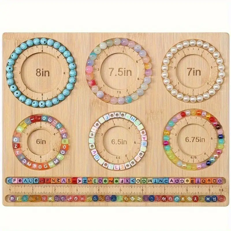 

1 Pc Bamboo Jewelry Making Bead Board Organize Design DIY Crafts Bracelet Necklace Bangle Hobby Project
