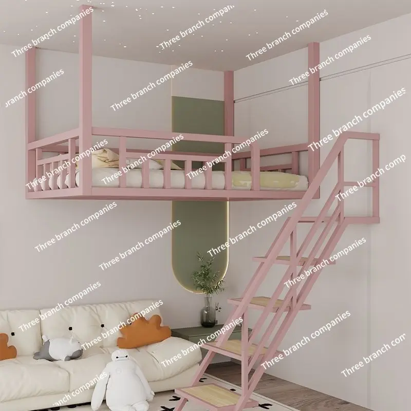 Elevated Suspended Bed Space-saving Second Floor Loft Small Apartment Hammock Shelf