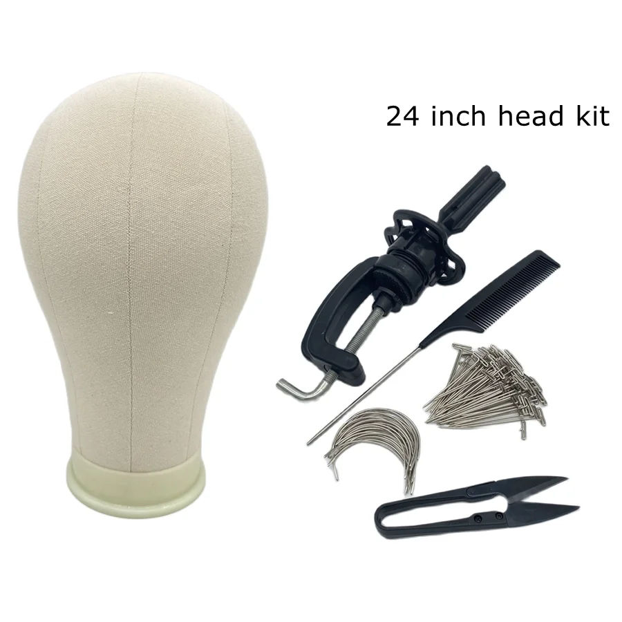 Canvas Blok Hoofd Kit Training Mannequin pruik Hoofd Display Styling Mannequin Oefenpop Hoofd Pruik Stand pruik hoofd Stand