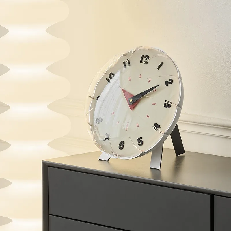 Nordic bedroom Wall Clock Petal Transparent Bubble Balloon Acrylic Wall Clock Placeable Tabletop living room Modern Home Decor
