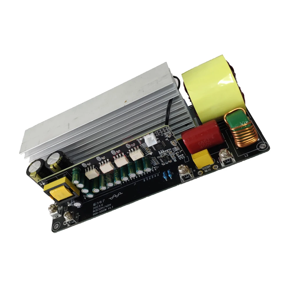 Imagem -02 - Inversor de Onda Senoidal Pura de Alta Potência Placa de Palco Traseira Entrada dc 320v420v Saída ac 110-ac 220v Módulo Inversor 5000w Ajustável