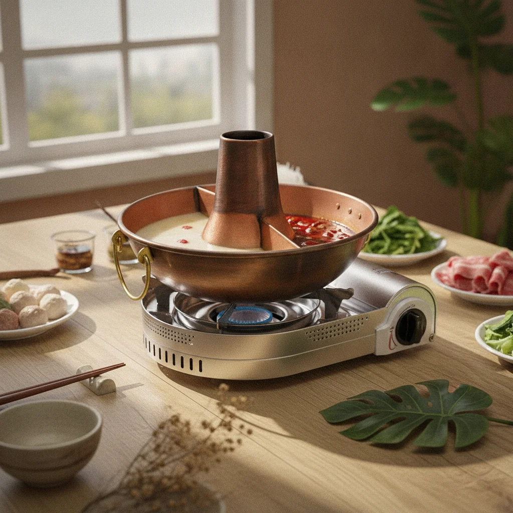 Yin Yang Hot Pot Stove Safe Copper Hot Pot Cookware Rust Resistant Anti Corrosion for Restaurant
