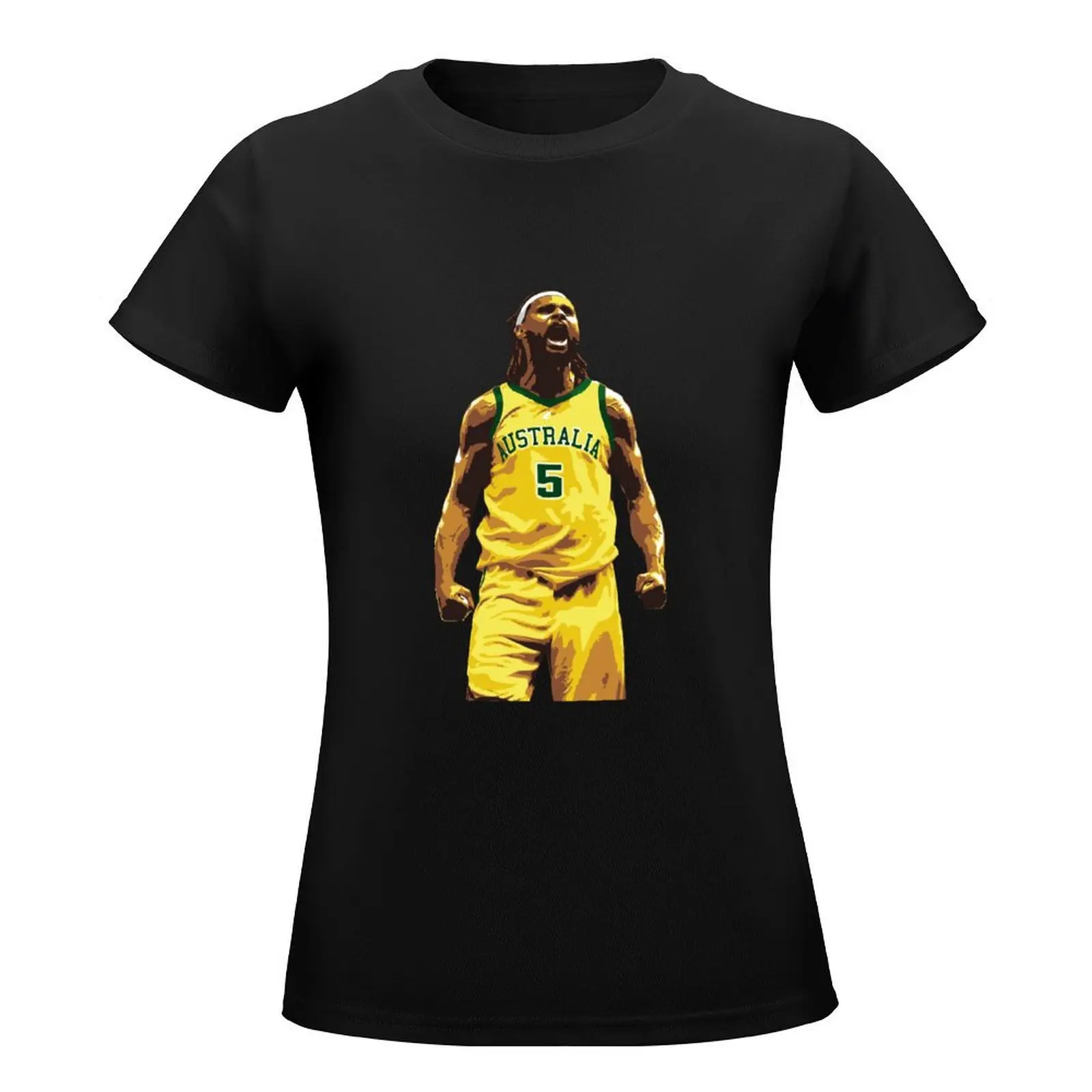 Patty Mills Boomers Australia Basketball T-Shirt hippie clothes summer tops vintage clothes tight shirts for Women