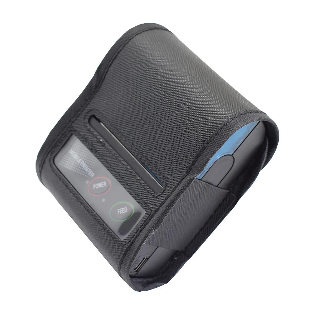 58mm Bag Thermal Printer Portable Mobile Printer leather cover