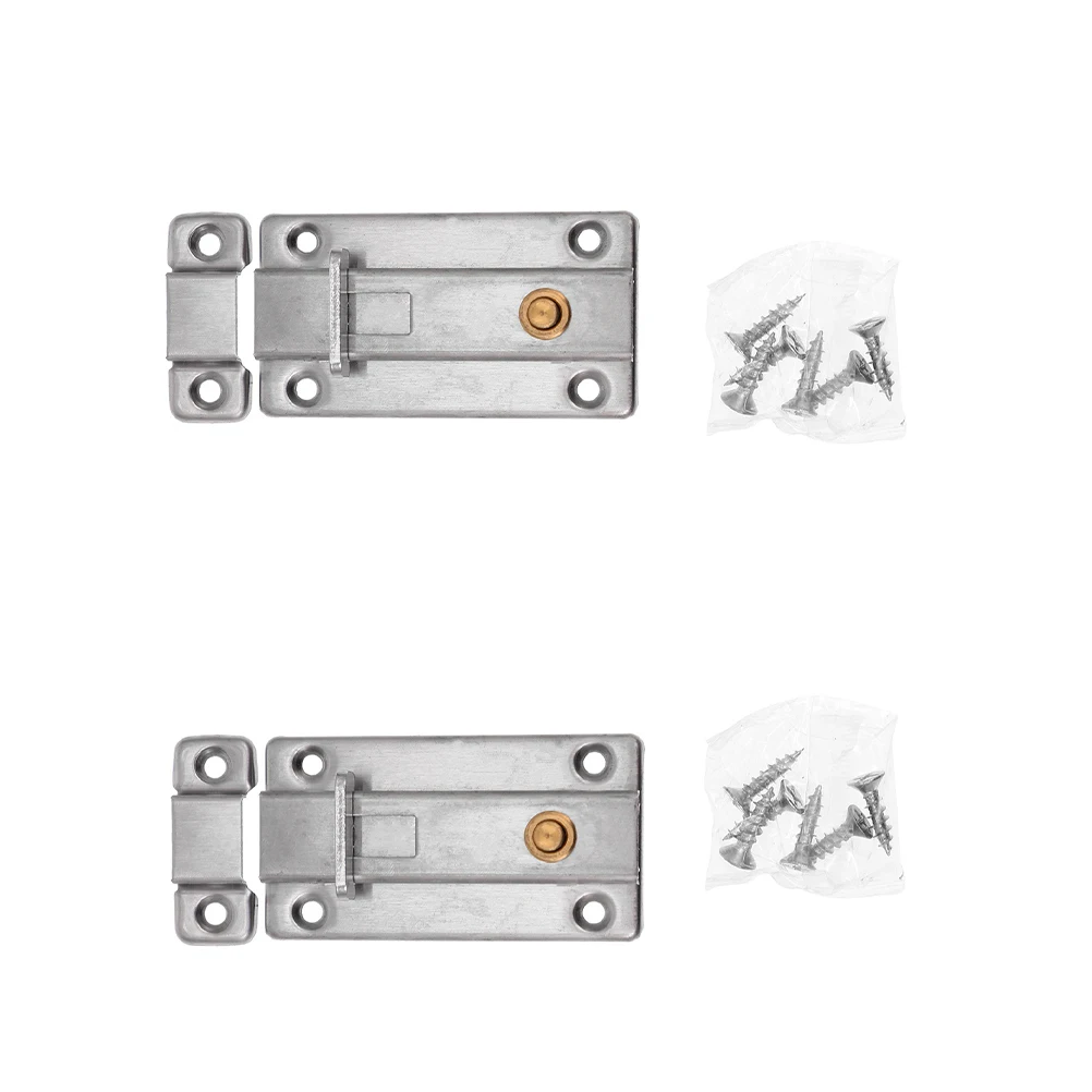

2pcs Stainless Steel Sliding Barrel Bolt Latch Lock Heavy Duty Door Gate Barn Shed Garage Security Slide Lock Easy Install