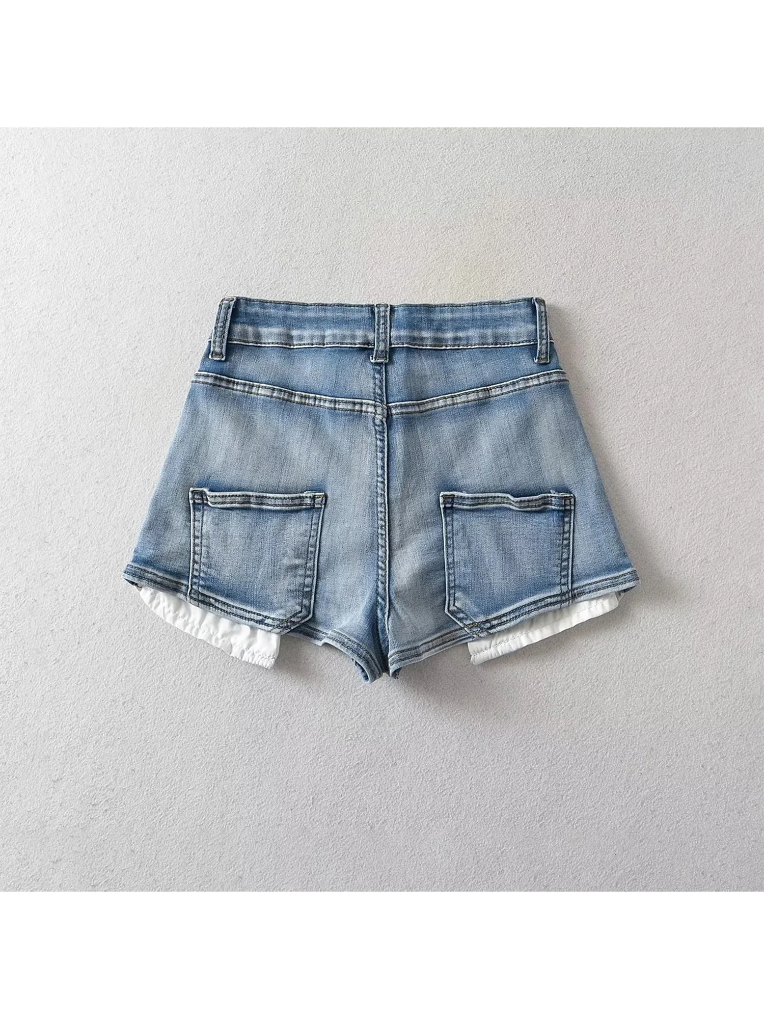 Women's Blue Mini Denim Shorts Vintage Micro Jeans Shorts 2000s Y2k Gyaru Low Rise Hot Cowboy Pants Shorts Clothes Summer 2026
