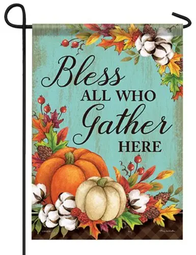 Cotton and Pumpkins Garden Flag WWL UUN