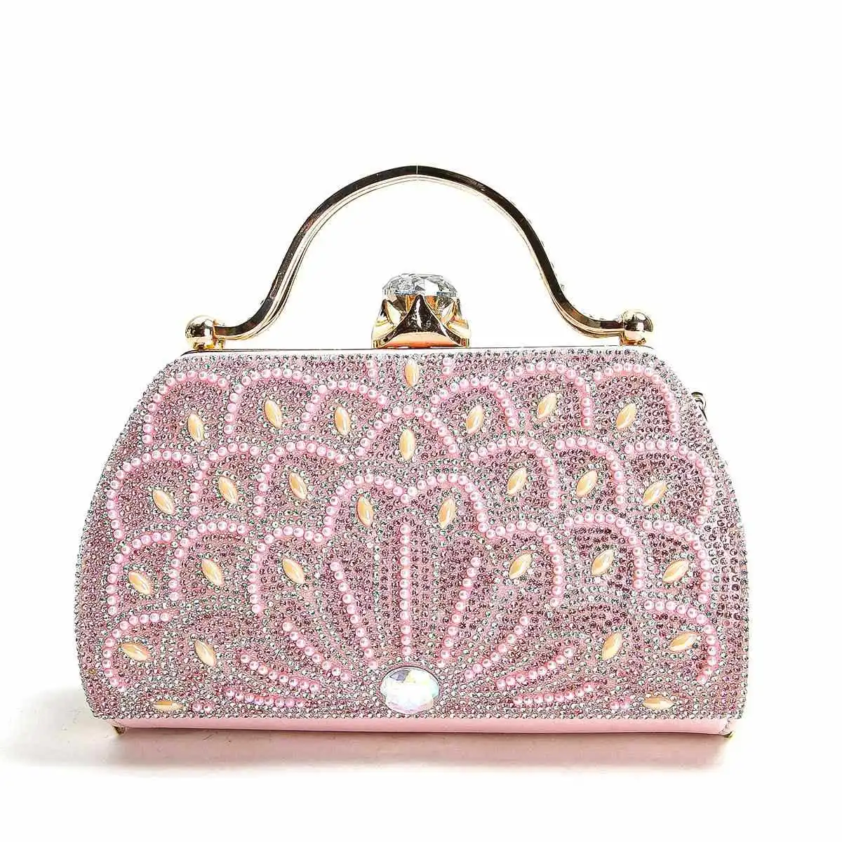 New Arrival Flower Crystal Wedding Bridal Clutch Purse Luxury Designer Women's Dinner Party Cocktail Handbags Diamond Bags