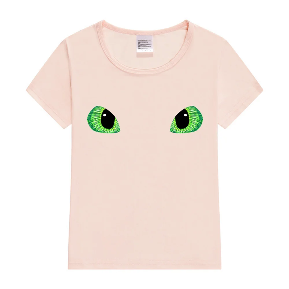 Green Toothless Dragon Eyes Drawing Kids T-Shirt Cool Children T-shirt Kids Clothes Tshirt Tops Tee Boys Girls Tee Baby Cute Y2k