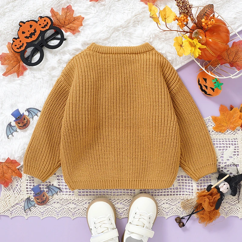 Halloween Baby Sweaters Long Sleeve Infant Boys Girls Pullover Funny Phantom Newborn Children Clothes Knitted Tops Autumn Winter