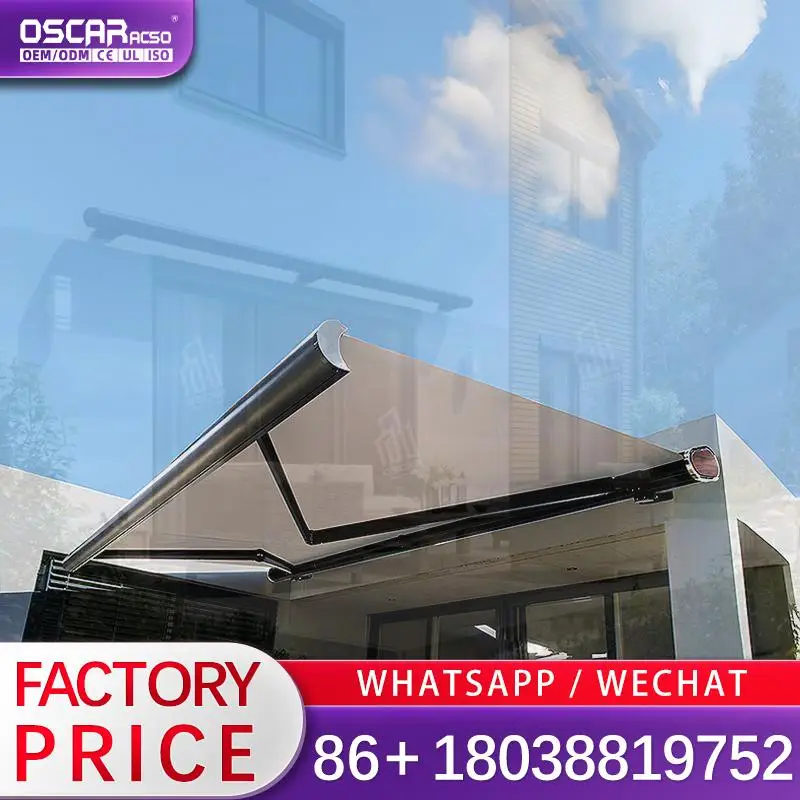 Fixed Removable Folding Arm Window Awnings French Style for Balconies Porches Patios Retractable Awning