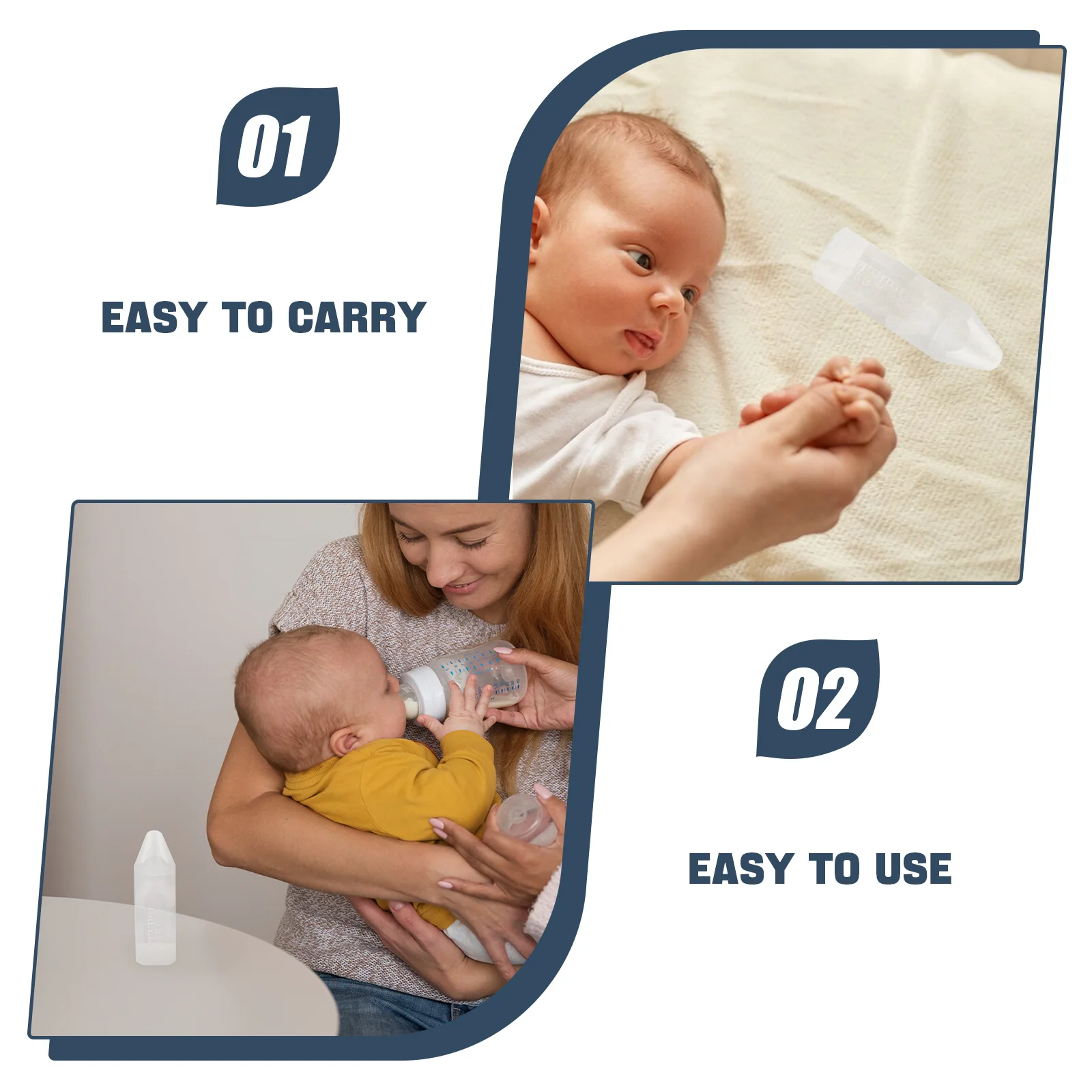 Juego de 5 biberones de leche desechables para alimentar al bebé, biberón de lactancia portátil, uso de viaje, contenedor de almacenamiento de leche para recién nacido