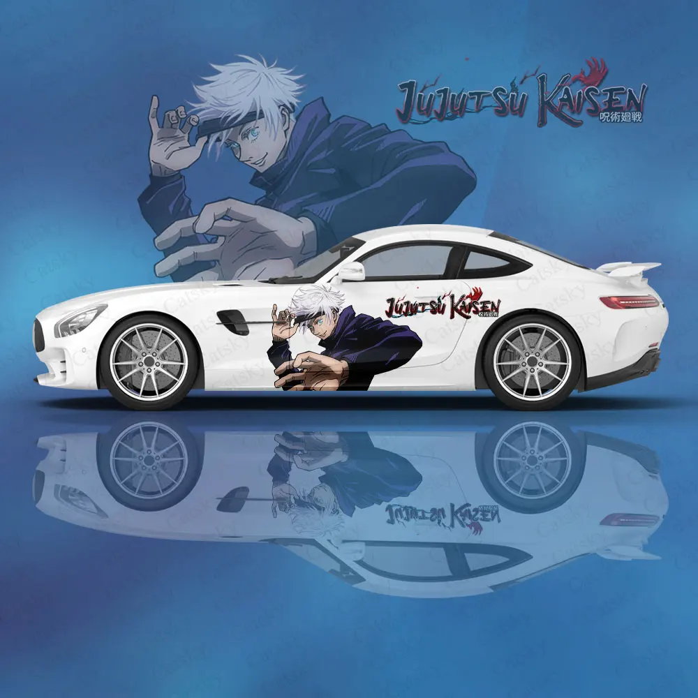 Satoru Gojo anime Car stickers ita car tuning racing vinyl decal wrap side graphics car door sticker side decal sticker
