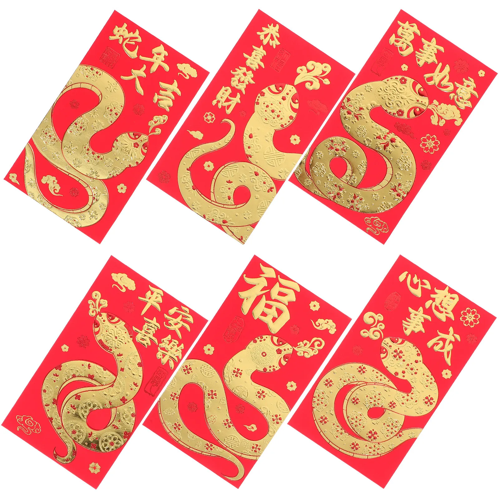 36Pcs Lunar New Year Red Envelopes Creative Chinese New Year Money Packets Joyful Elegant Design Birthday Celebration Decor 2025