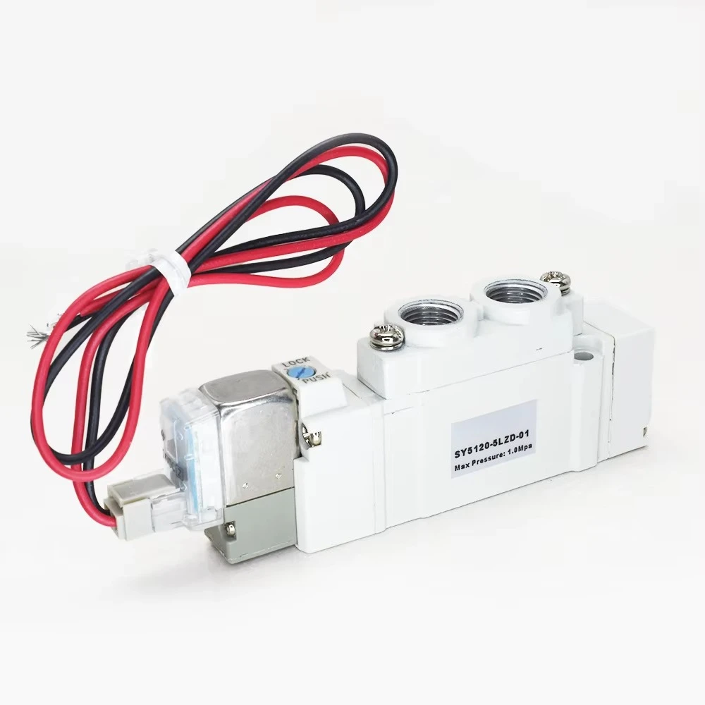SY5120-5LZD-01 24V Coil Solenoid Valve 5/2 Way SY5120 1/8 Inch 5 Port  Mini Pneumatic Solenoid Air Control Valve