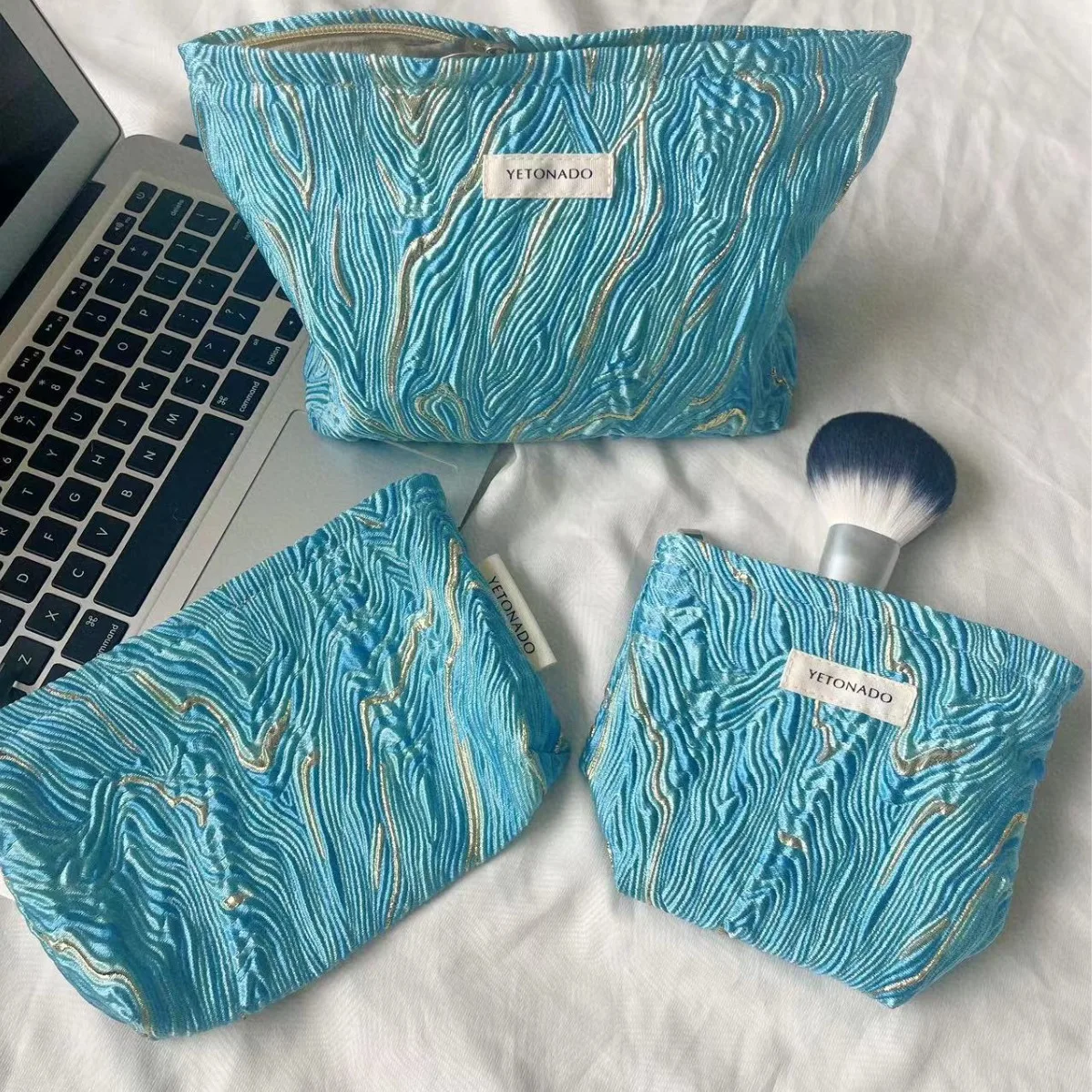 

S/M/L New Relief Makeup Bag Women Cosmetic Bag Makeup Pouch Large Capacity Skincare Storage Bags Travel Toiletry Bag Inner Bags