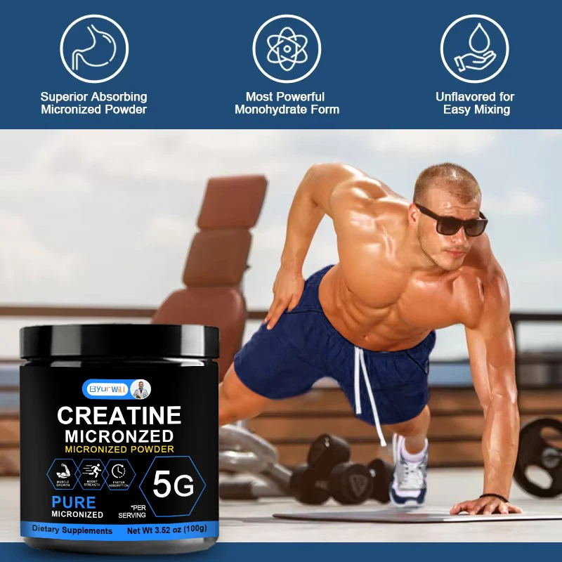 Creatine Monohydrate Powder for Enhance Muscle Mass Strength & Performance Improvement Workout Recovery Mass Gainer