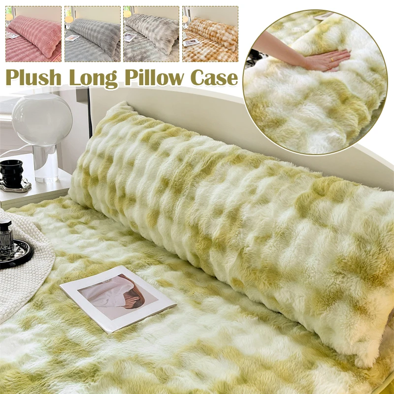 Winter Fluffy Plush Pillow Cover 50/120/150/180cm Long Body Couple Lover Pillowcase Faux Fur Throw Pillowcase Home Decor