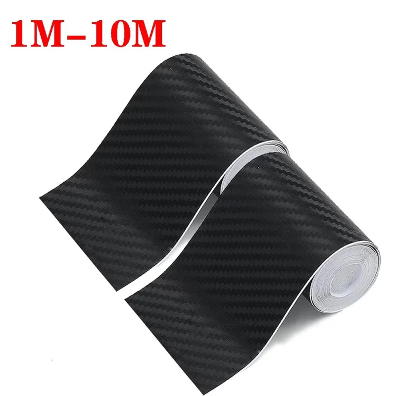 1/3pc Nano Carbon Fiber Car 3D Tape Sticker Door Mirror Paste Protector Strip DIY Protection Protective Film Waterproof Adhesive