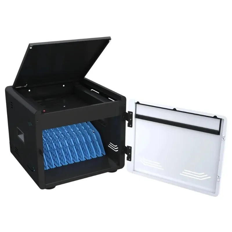 12 Bays Type-C Laptop Charging Cabinet with Cables Desktop & Wall Mount USB Charging Station 65W Fast Charging for Office