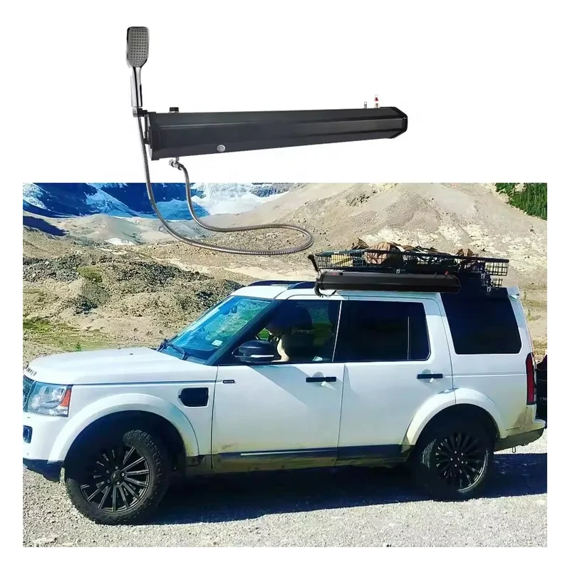 2024 تصميم جديد سعر المصنع مباشرة سقف السيارة خزان المياه 20L التخييم دش بالطاقة الشمسية البلاستيكية الاقتصادية سيارة دش بالطاقة الشمسية الطريق دش #1