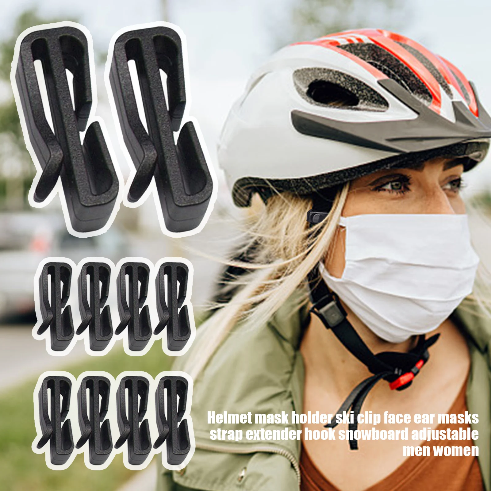 Face Shield Holders Ski Helmet Clip Snow Helmet Snowboard Helmet Holder Clip Face Cover Clip Face Shield Hook For Outdoor Cyclin