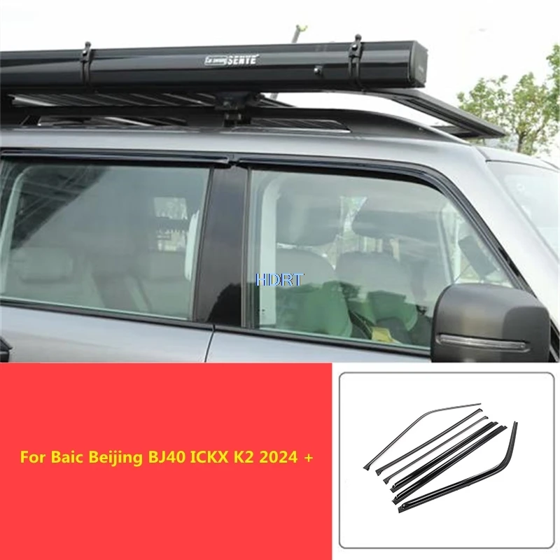 

Car Styling Window Deflector Sun Visor Rain Gurad Awning Shelter Trim Weather Shield Cover For Baic Beijing BJ40 ICKX K2 2024 +