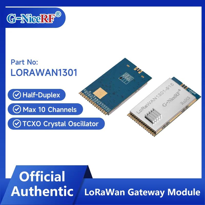 

G-NiceRF | 2PCS LORAWAN1301 Embedded Small Size LoRaWAN Gateway Module SX1301 SPI Interface