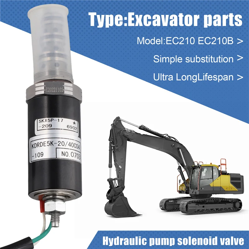 Trwałe części do koparek Durable-8230-32080 SA8230-32080 EC210 EC210B, elektrozawór pompy hydraulicznej do koparek Volvo EC290 240