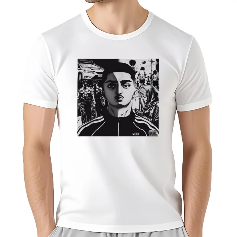 The Morad M.D.L.R Morad 04 divertida de manga corta con estampado para hombres y mujeres Tops sueltos versátiles