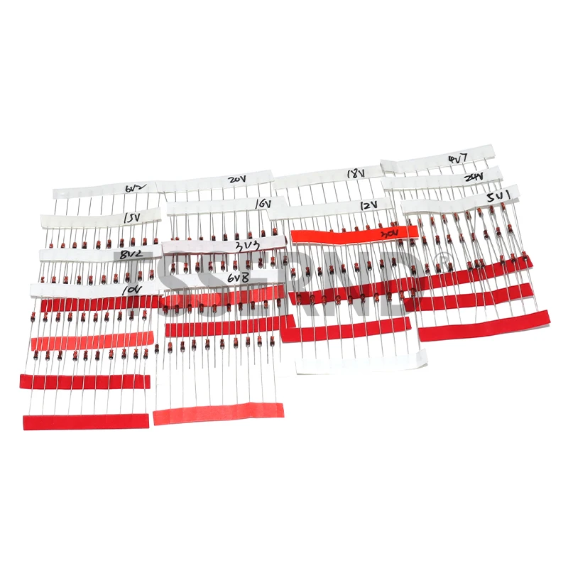 140pcs=14values*10pcs 1/2W 0.5W Zener Diode 3.3-30V Assorted Assortment Set New electronic diy kit