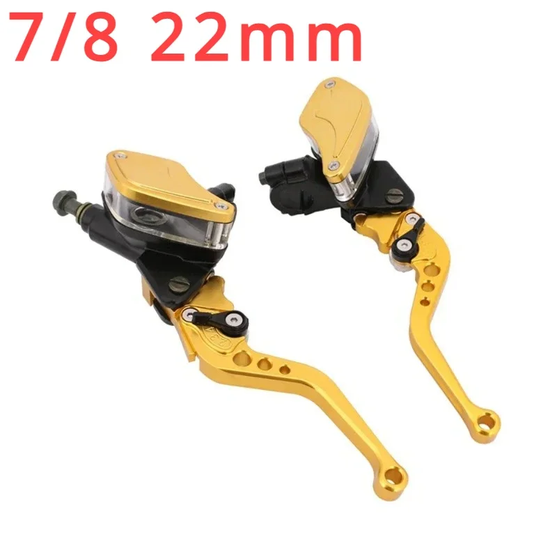 

1pair For Motorcycle Brake Master Cylinder Clutch Reservoir Levers set Motorcycle brake CNC brake lever pump horn assembly