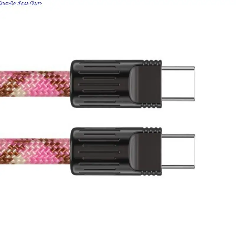 D0UA Несколько использования 60 Вт USB -тип C Зарядка C Зарядка/кабель передачи данных с плавным плетением Lanyard, 0,3 метра