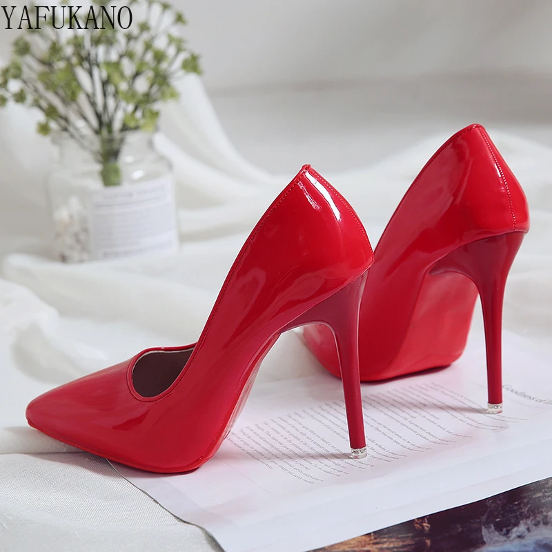 Zapatos De Tacón De Aguja Para Mujer 10.5cm/7.5cm - Puntera Fina Ideales Para Fiesta Boda O Club Nocturno (Material PU)