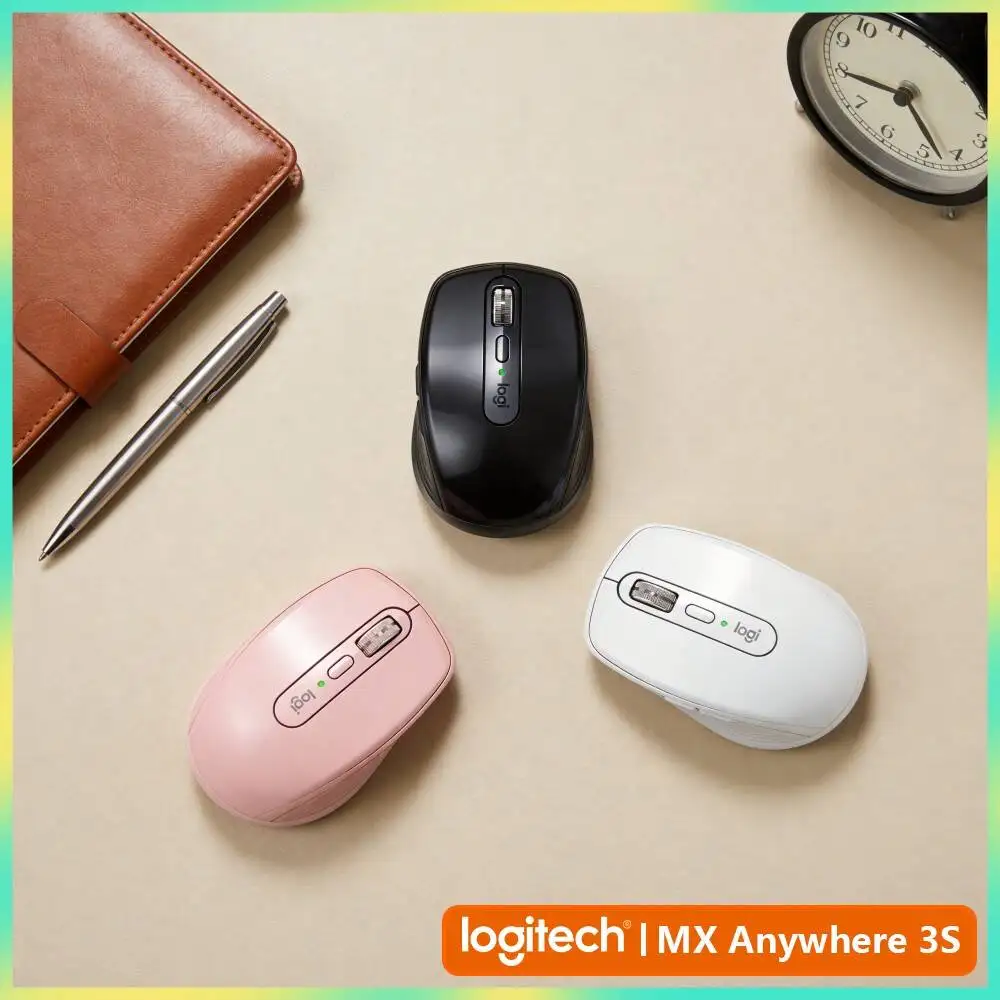 Durable MX Anywhere 3S - 8000 DPI, Hyper-Scroll, Silent Click, Ideal for Toy Freelance Designer & Travel Work