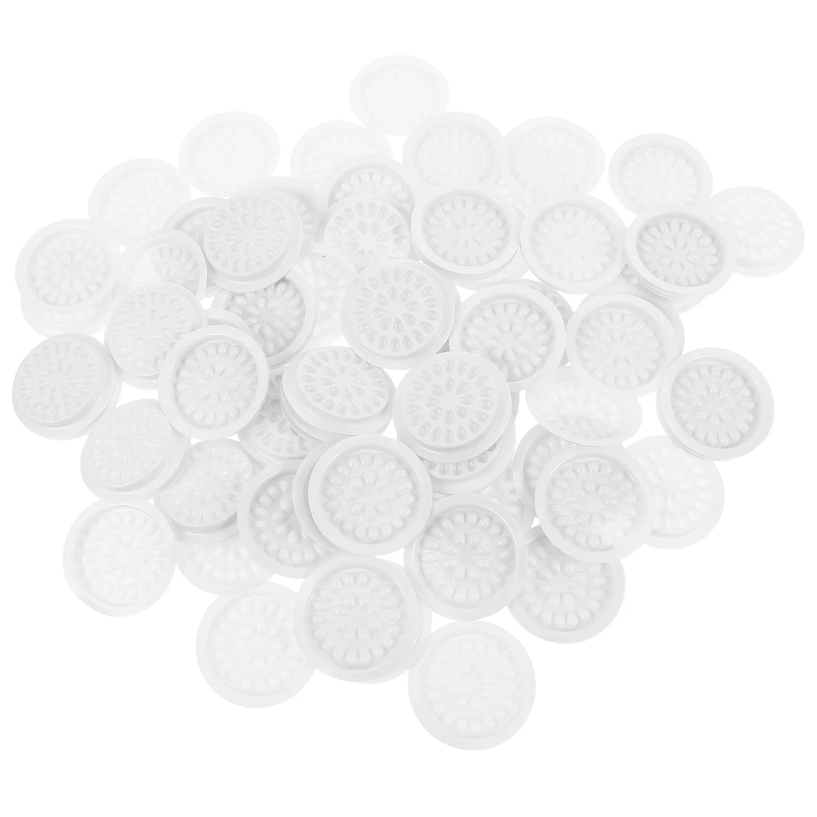 

100Pcs False Eyelash Glue Tray Flower Shaped Disposable Lash Glue Pads Spill Proof Eyelash Extension Organizer for Salon and