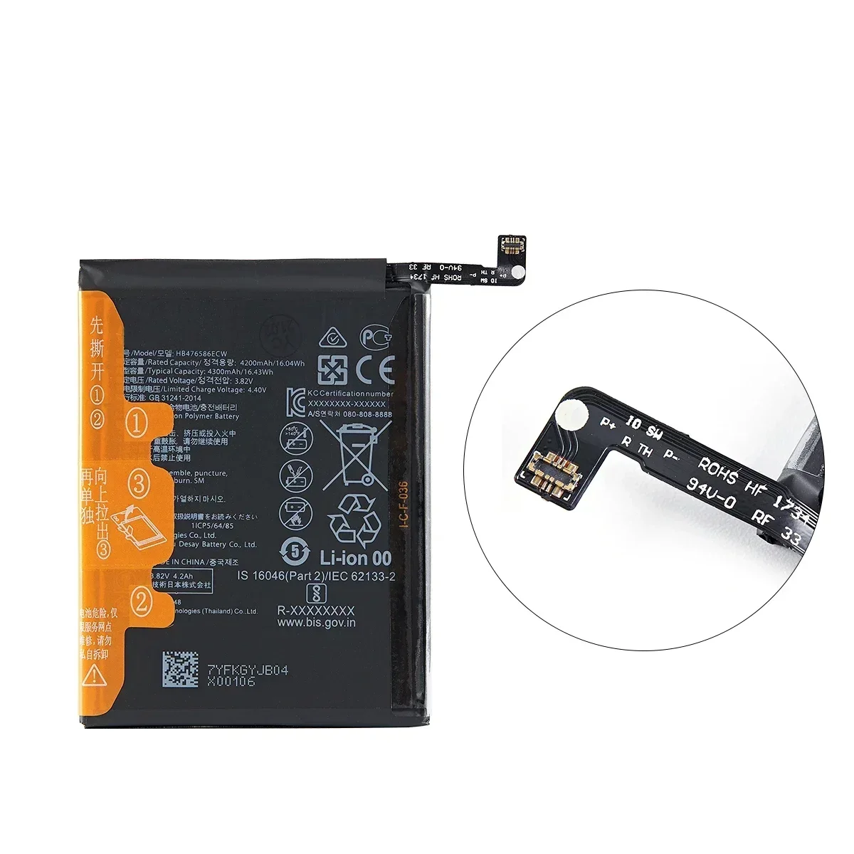 100% Orginal  HB476586ECW 4300mAh Battery For Huawei Honor X10 5G Play4 Play 4 5G Replacement Batteries