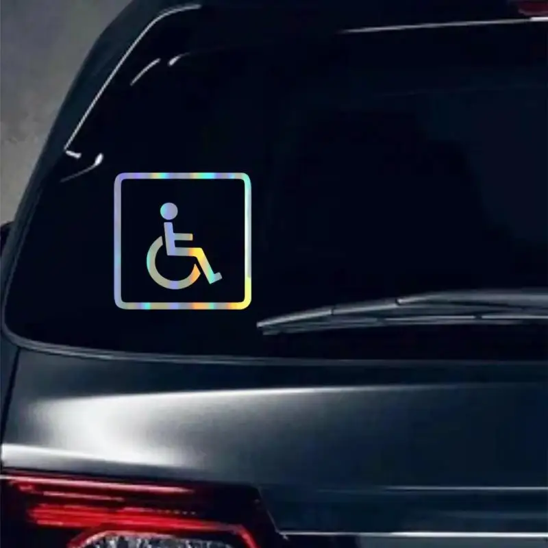 Handicap Wheelchair Symbol Car Sticker 13.5cm Disabled Access Sign Vinyl Decal Auto Window Waterproof Sticker