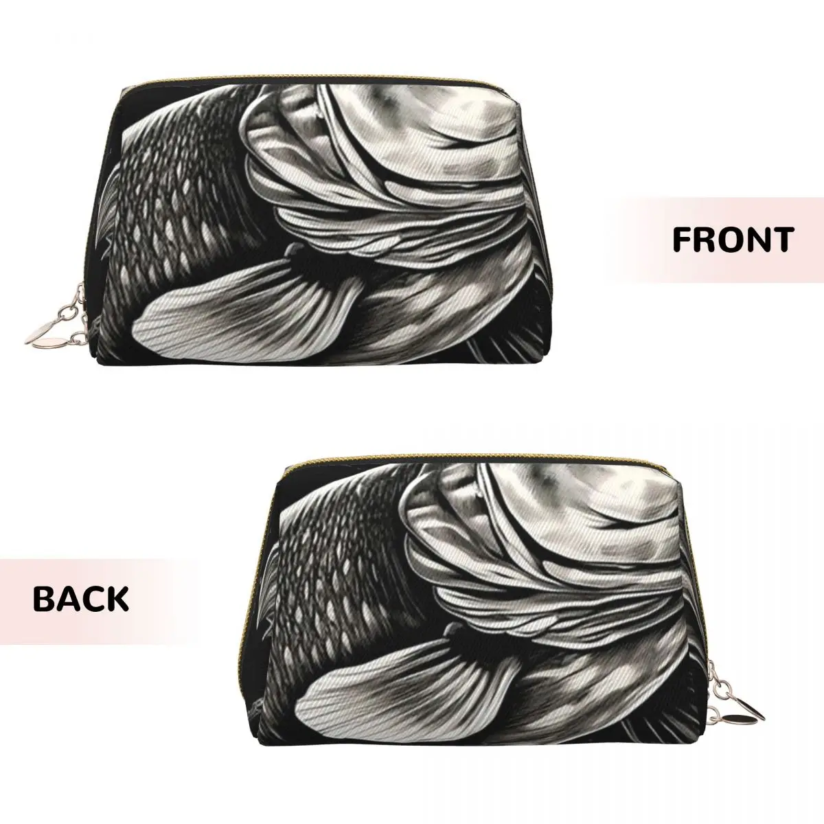 Fishing Lover Pike Fish Design Women Cosmetic Bags Travel Makeup Organizer Pouch Toiletry Storage Dopp Kit Box