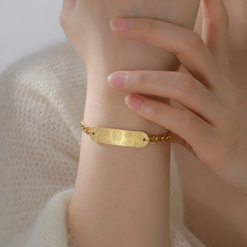 داوابارا زاكيم سوار القبلية التبتية البوذية آلهة الثروة والحماية سوار الفولاذ المقاوم للصدأ المجوهرات الدينية #2