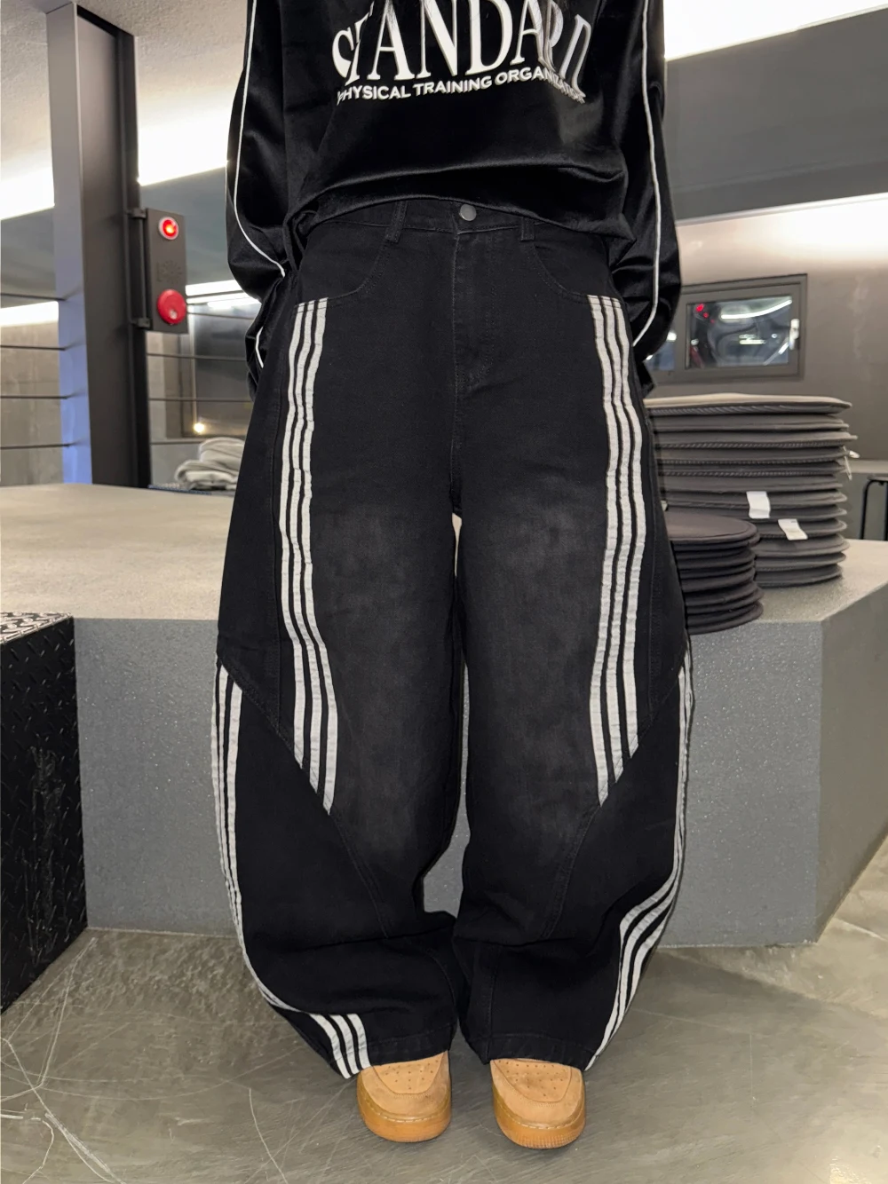 

Асимметричные свободные прямые брюки с высокой талией и широкими штанинами, уличные длинные брюки, женские джинсы, повседневные летние джинсы с высокой талией