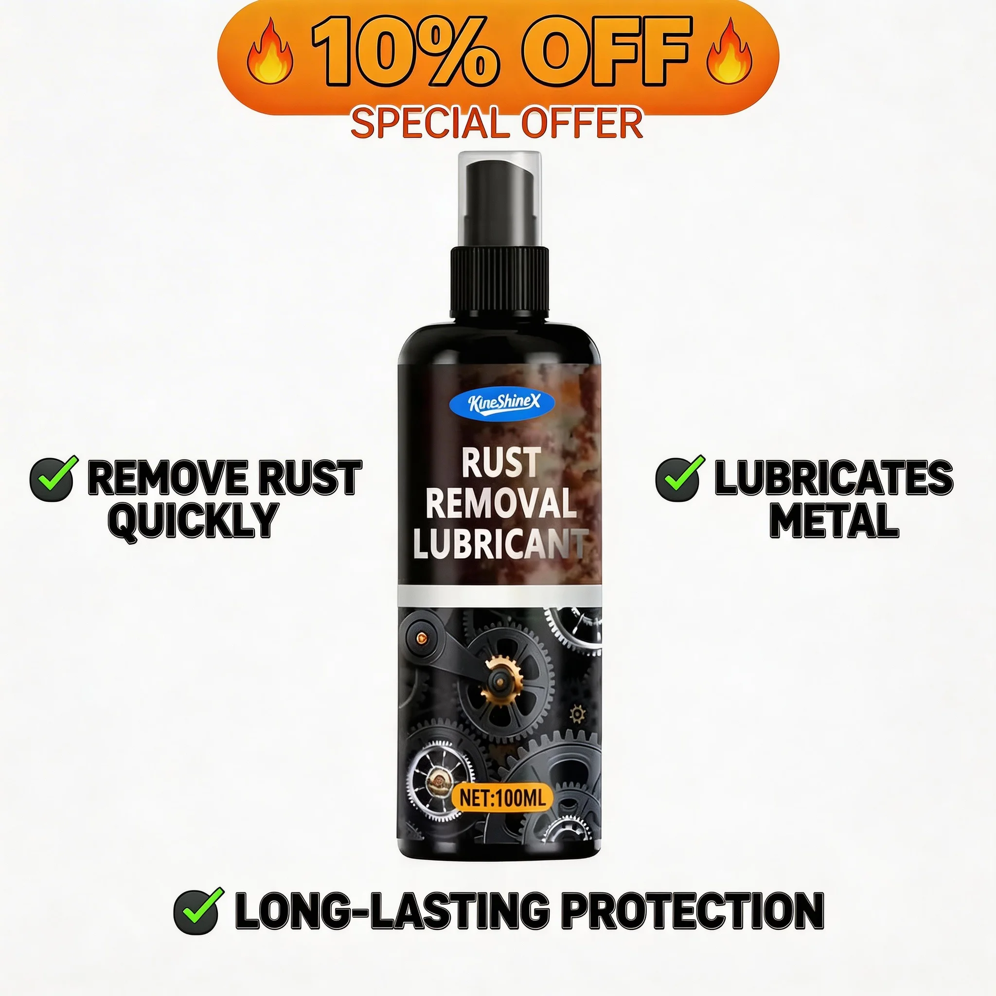 

Спрей для удаления ржавчины: растворяет ржавчину с шин, защищает колесные диски, тормозные барабаны, ухаживает за металлическими поверхностями автомобиля и кухонной техникой, прост в использовании.