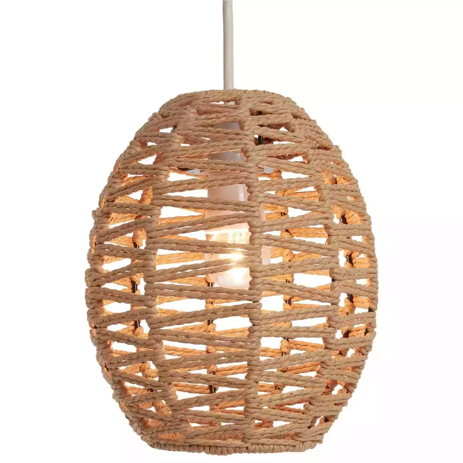 

Isla Wicker Metal Pendant Light with Rattan Shade Light Shade - Natural