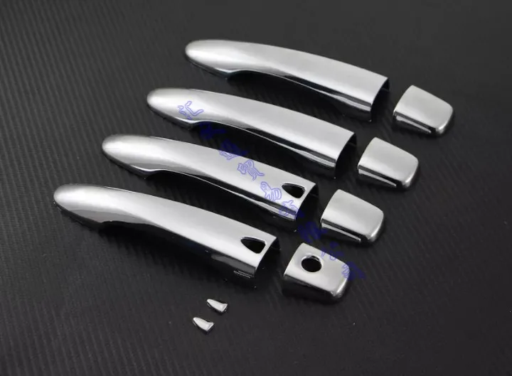 

Car Accessories ABS Chrome Door Handle Cover With Smart Key Hole Catch Cap Trim Molding 2018 For Nissan Qashqai J11 2015-2020