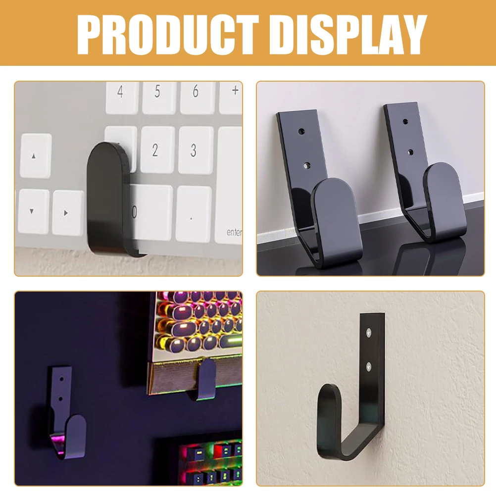 

2pcs Wall Keyboard Rack Acrylic Display Stand Compatible All Types Acrylic Wall Shelf Save Space Durability