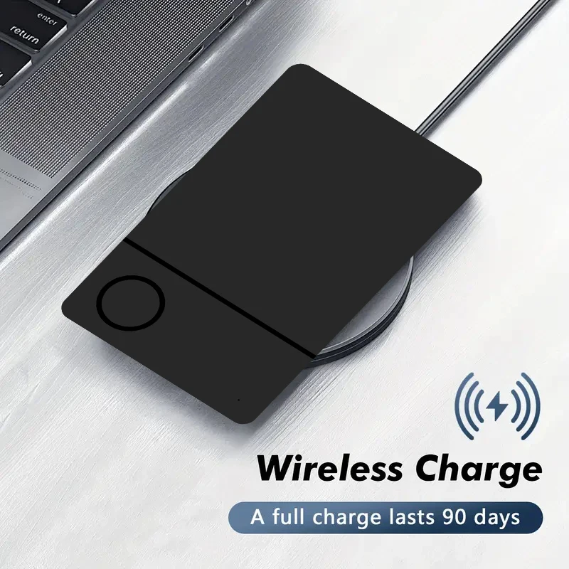 GPS Smart Card Finder Supporto Carica wireless IP68 Bluetooth Smart tag Portafoglio anti-perdita Tracker Funziona con Apple Trova la mia APP