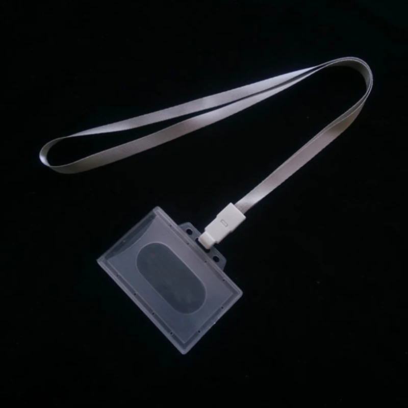 10Pcs Transparent Plastic Hard ID Access Card Cover Credit Card Case Card Holder Credential Holder Durable Card Protective Cover