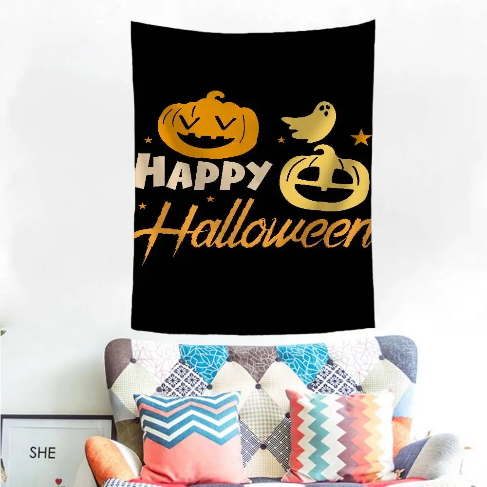 الرجعية هالوين الساحرة اليقطين شبح الهبي الجدار الشنق المفروشات لغرفة المعيشة ديكور المنزل النوم Kawaii غرفة ديكور